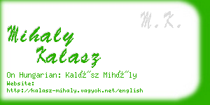 mihaly kalasz business card